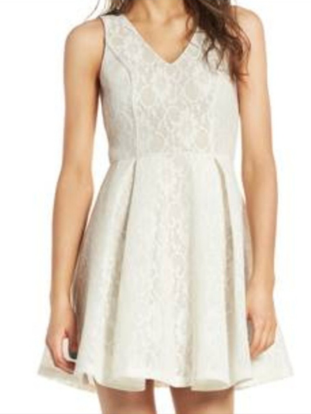 SOPRANO White Wedding Lace Skater Dress